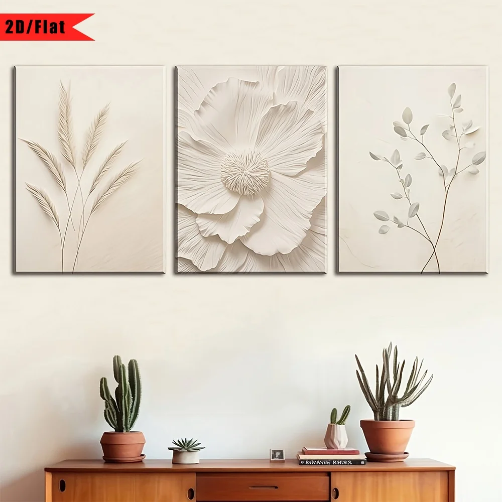 Canvas Wrap Ready - Toile 2D plate, 3 pièces, enroulée,
