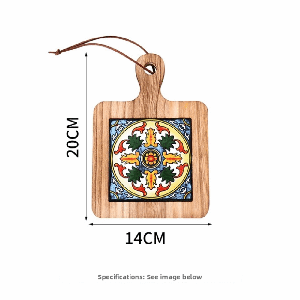 Sous-verre carré rétro en bois - Ceramic Tile Blank avis et prix