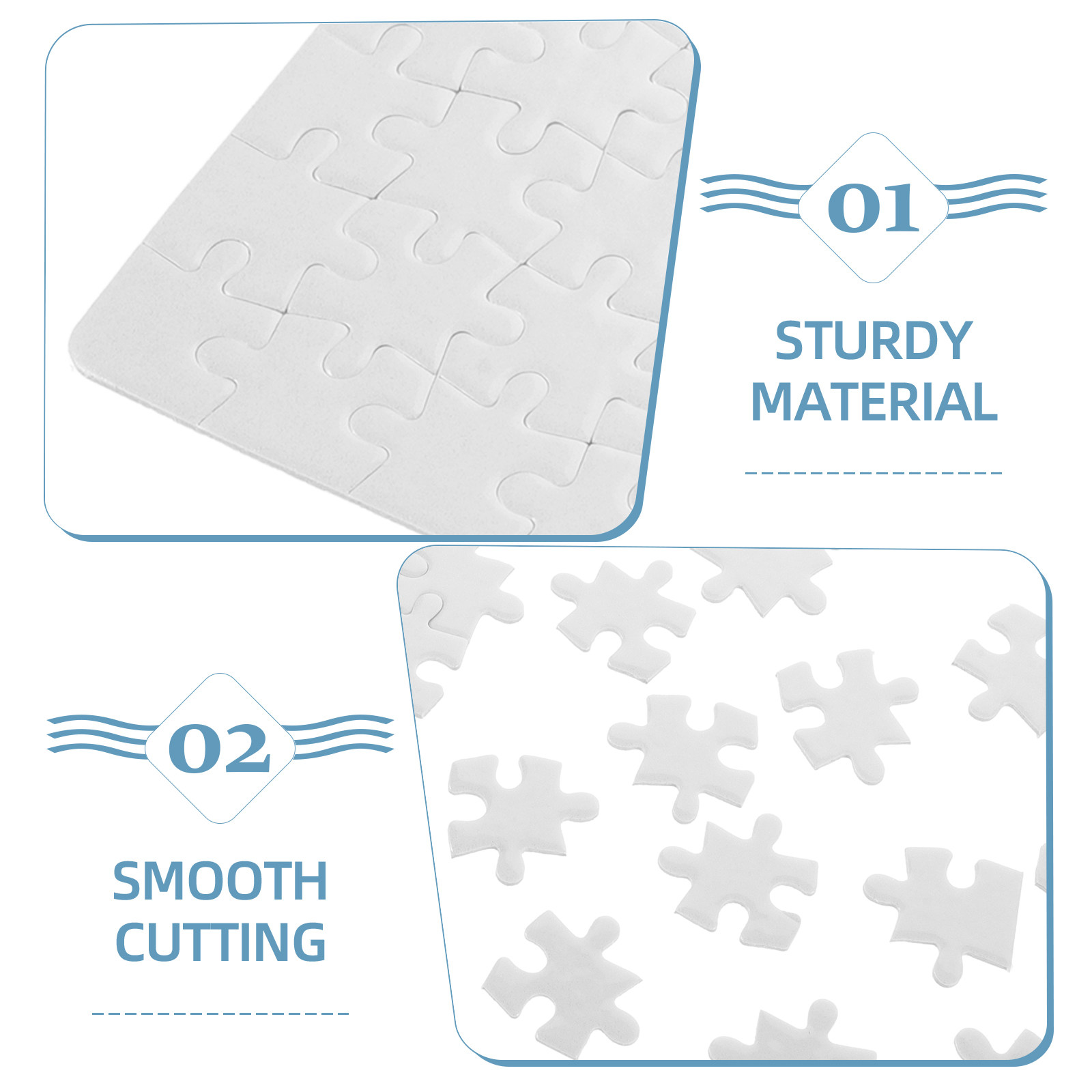 4 Feuilles de Pièces de Puzzle - Puzzle Blank White avis et prix
