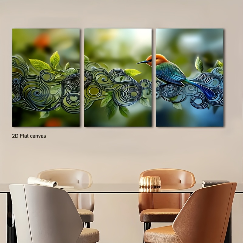 Toile sans cadre 3 pièces, œuv - Canvas Wrap Ready avis et prix
